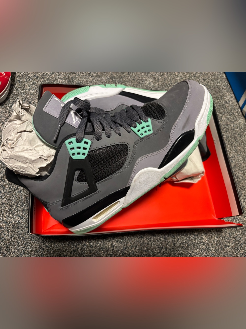 Nike Air Jordan 4 Retro Grey Mint Men's Sneakers